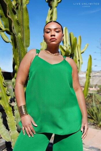 Live Unlimited Curve Green Strappy Vest (N40327) | £39