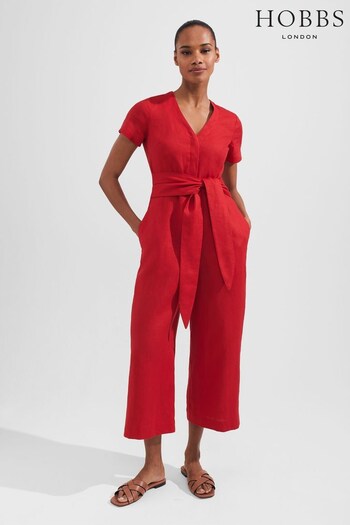 Hobbs Red Aliya Jumpsuit (N40371) | £139