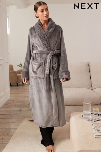 Grey Supersoft Dressing Gown (N40382) | £32