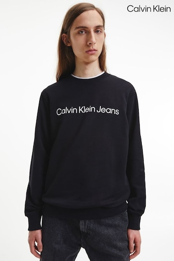 Calvin 25mm Klein Core Logo Black Sweatshirt (N40407) | £80