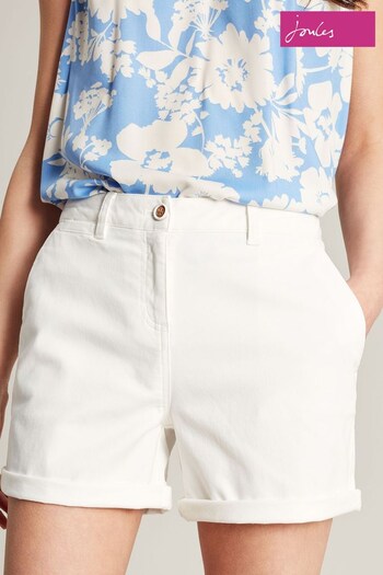 Joules Cruise Mid Thigh Length White Chino Shorts (N40411) | £44.95