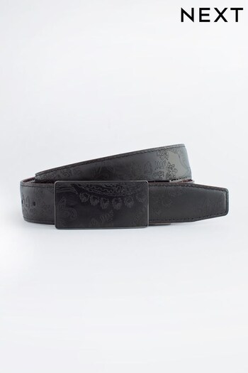 Black Paisley Plaque Belt (N40433) | £20