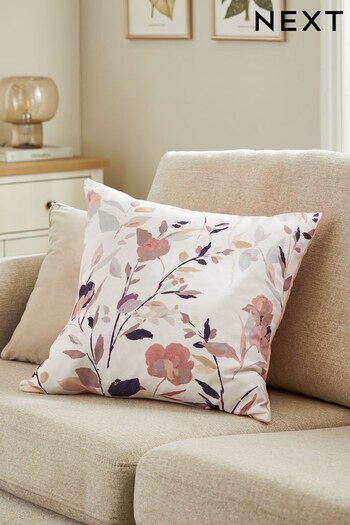Multi Pastel Restore Peach Floral Cushion (N40512) | £14