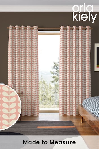 Orla Kiely Pink Solid Stem Made to Measure Curtains (N40533) | £91