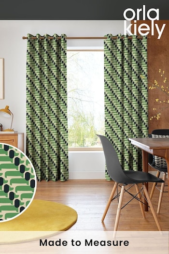 Orla Kiely Green Dog Show Made to Measure Curtains (N40551) | £91