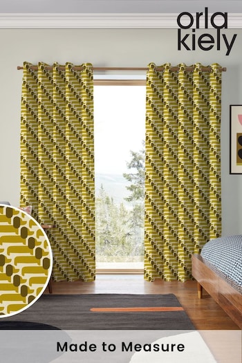 Orla Kiely Yellow Dog Show Made to Measure Curtains (N40552) | £91