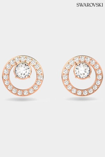 Swarovski Gold Plated Creativity Circle Pierced Earrings (N40649) | £55