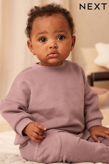 Mauve Purple Baby Cosy Sweater And Inactive Leggings 2 Piece Set (N40652) | £12 - £14