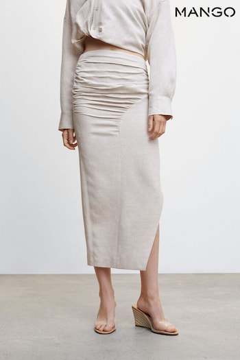 Mango Cream Skirt (N40681) | £60