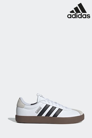 adidas White/Black Sportswear VL Court Trainers (N40701) | £60