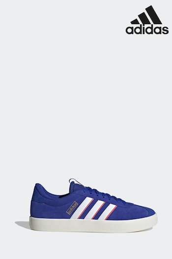 adidas rate Blue/White Sportswear VL Court Trainers (N40706) | £65