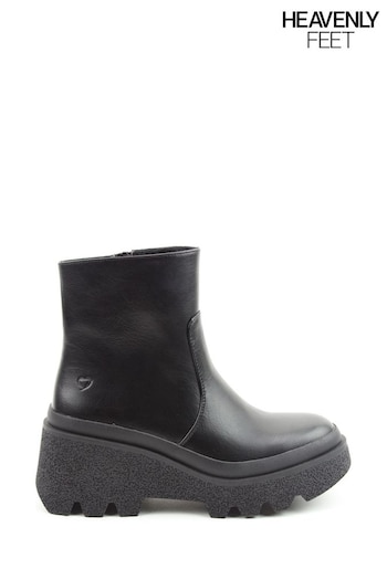 Heavenly Feet Ladies Vegan Friendly Mid Black Boots (N40709) | £60