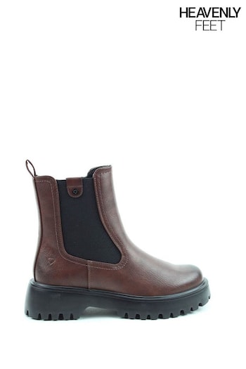 Heavenly Feet Ladies Vegan Friendly Brown Mid Boots (N40710) | £65