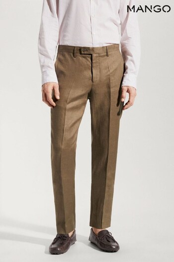 Mango Green 100% Linen Suit: Trousers (N40909) | £40