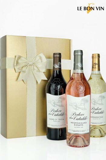 Le Bon Vin Italian Red White & Rose Premium Wine Trio Gift Boxed (N40919) | £52