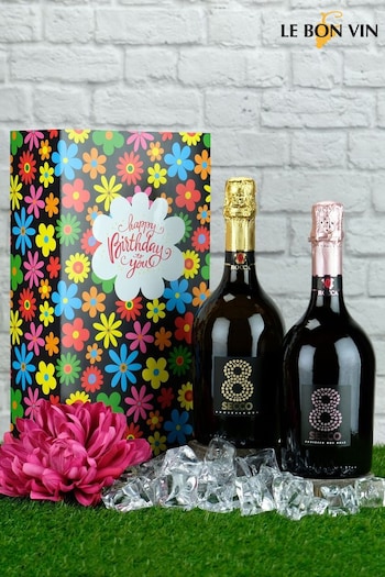 Le Bon Vin Happy Birthday Vintage Prosecco Wine Duo Gift Boxed (N40921) | £40