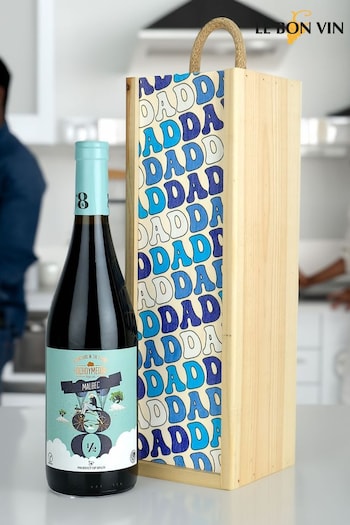 Le Bon Vin Dad Malbec, Wooden Boxed Wine Gift (N40927) | £31