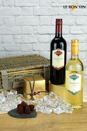 Le Bon Vin Italian Red & White Wine with Chocolate Truffles Hamper (N40934) | £45