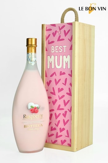 Le Bon Vin Best Mum Raspberry Cream Liqueur Wooden Box Gift (N40944) | £35