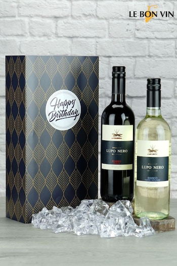 Le Bon Vin Happy Birthday Italian Red & White Wine Duo Boxed Gift (N40960) | £31