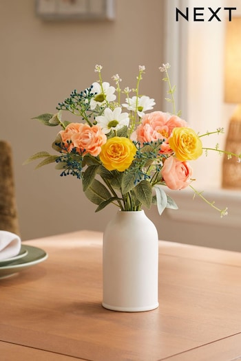 Multi Artificial Spring Floral In Ceramic Vase (N40984) | £22