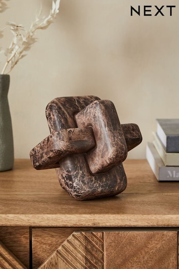 Brown Marble Effect Knot Object (N40990) | £16