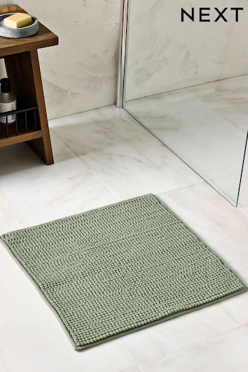 Sage Green Bobble Shower Bath Mat (N41045) | £7