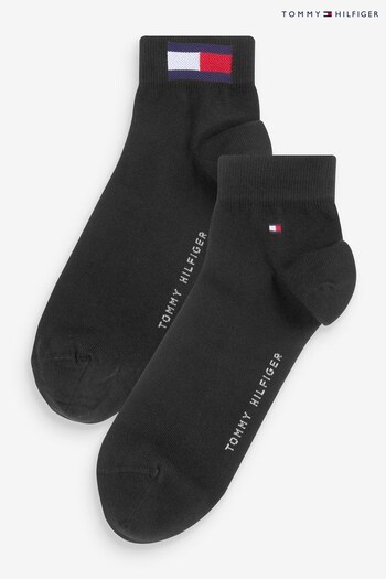 Tommy Hilfiger Mens Black Socks 2 Pack (N41070) | £12