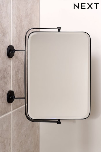 Black Rectangle Space Saving Pull Out Wall Mirror (N41079) | £45