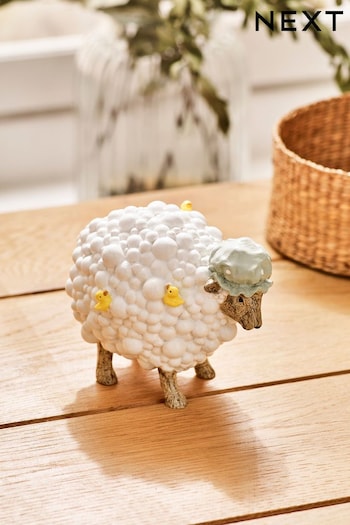 White Sandra Sheep Bubble Ornament (N41159) | £12