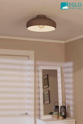 Eglo Brown Mogano Retro Inspired Ceiling Light (N41166) | £65