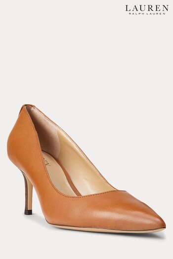 Lauren Ralph Lauren Lanette Leather High Heel Black Shoes (N41182) | £119