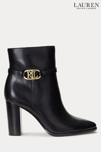 Lauren Ralph Lauren Maxie Burnished Leather Heeled Boots (N41214) | £249