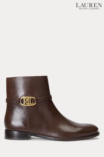 Lauren Ralph Lauren Briela Burnished Leather Boots (N41216) | £229