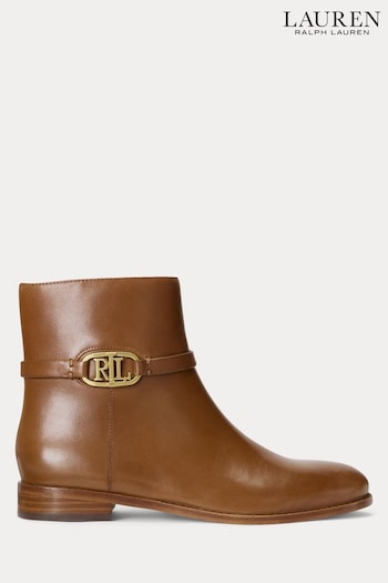 Lauren Ralph Lauren Briela Burnished Leather Boots (N41252) | £229
