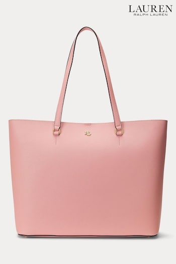 Lauren Ralph Lauren Pink Karly Cross-hatch Tote Bag (N41262) | £279