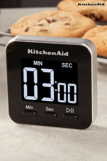 Kitchen Aid Black Digital Cooking Timer with Magnet and Backlight (N41336) | £24
