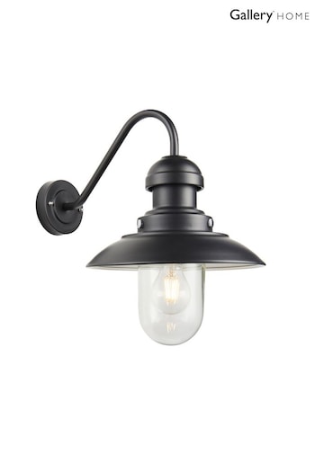 Gallery Home Black Rossland 1 Bulb Outdoor 395mm Wall Light (N41340) | £88