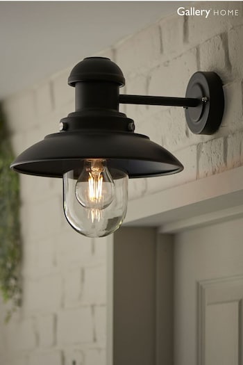 Gallery Home Black Rossland 1 Bulb Outdoor Wall Light (N41341) | £77