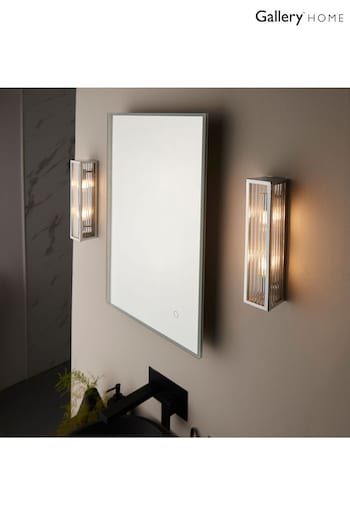 Gallery Home Chrome Bancroft 2 Bulb Bathroom Wall Light (N41374) | £67