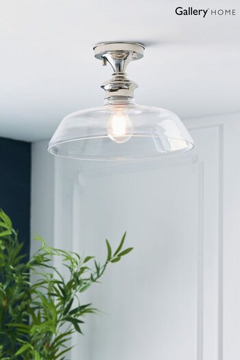 Gallery Home Silver Burnaby 1 Bulb Ceiling Light (N41386) | £110