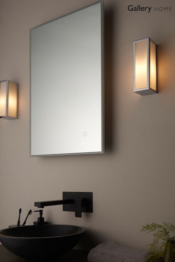 Gallery Home Chrome Bancroft Frosted 1 Bulb Bathroom Wall Light (N41390) | £57
