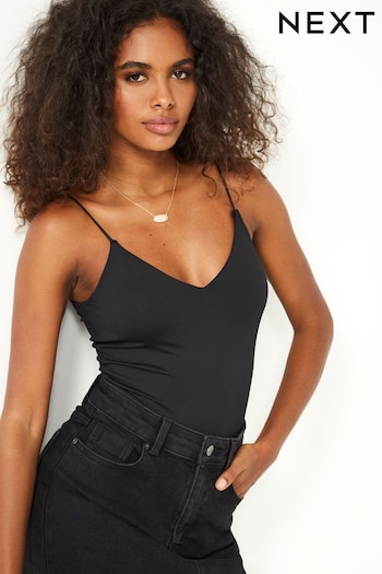 Black V-Neck Cami Bodysuit (N41526) | £26