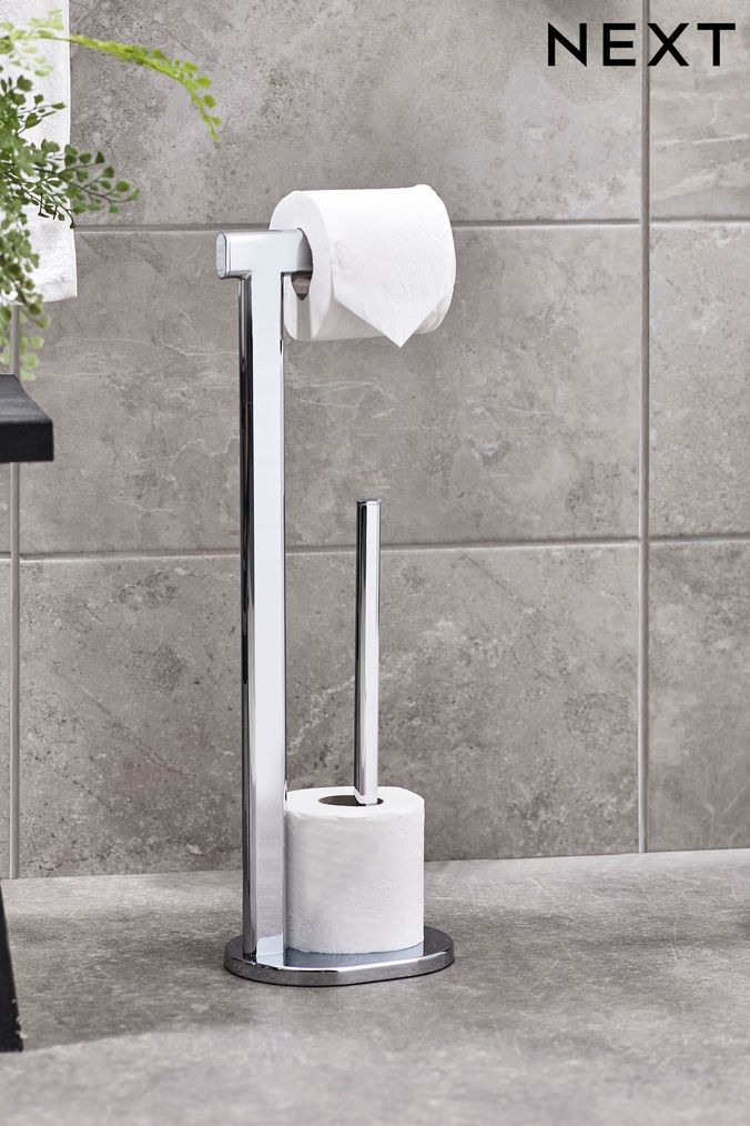 Cream toilet roll holder stand discount