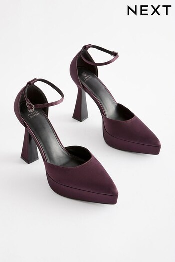 Plum Purple Forever Comfort® Point Toe Platform High Heel Shoes (N41711) | £46