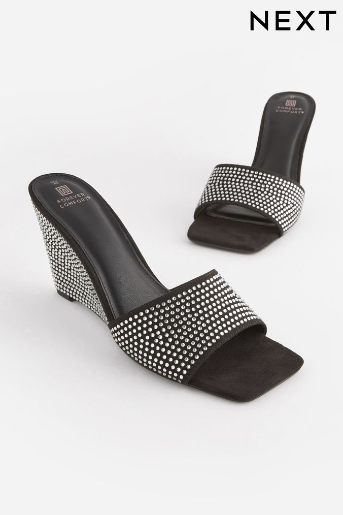 Buy Women s Wedge Studded Sandals Online Next UK