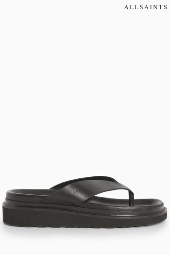 AllSaints Rio Black Sandals (N41793) | £189