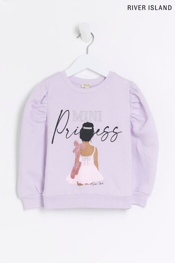 River Island Purple Girls Ballet Graphic Sweatshirt (N41824) | £15