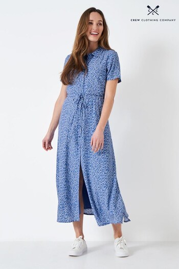 Crew Clothing Company Blue Cornflower Embroidered Dress (N41910) | £79