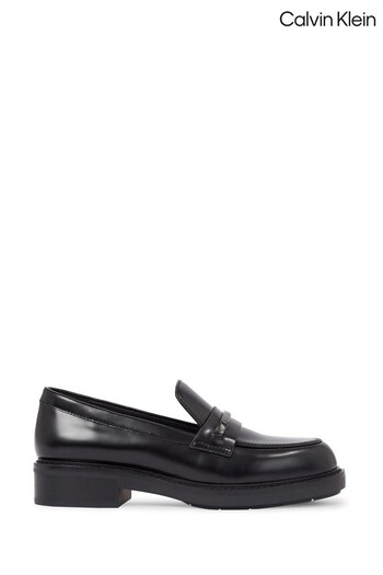 Calvin Klein Rubber Sole Black Loafers (N41983) | £160